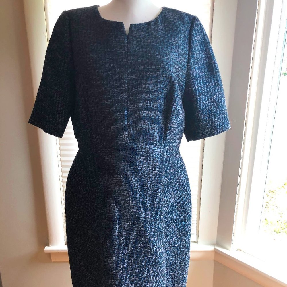 Bold Blue Tweed Dress by Boden in US Size 12